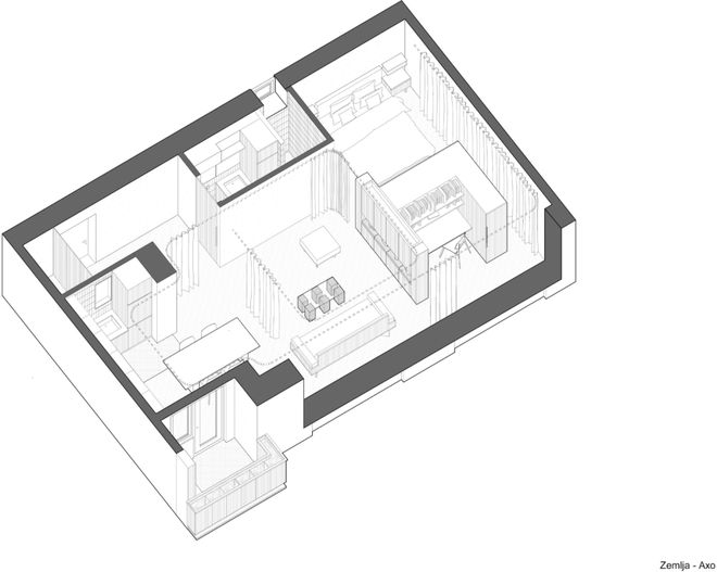 做隔墙秒变灵活实用大空间凯发首页登录全屋用帘子(图11)